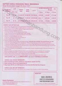 padasuka ideal Price list