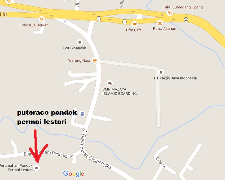 peta puteraco pondok permai lestari