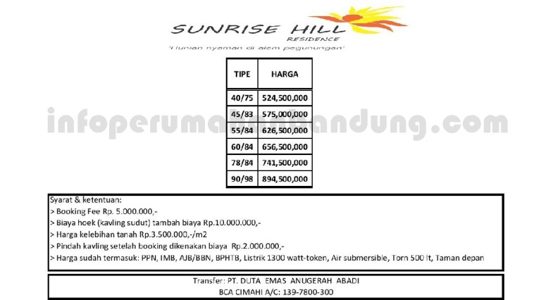 daftarhargasunrisehill