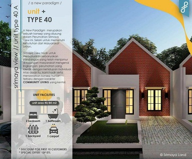 DesainTipe40A_Perumahan di Padalarang_SrimayaViewPadalarang