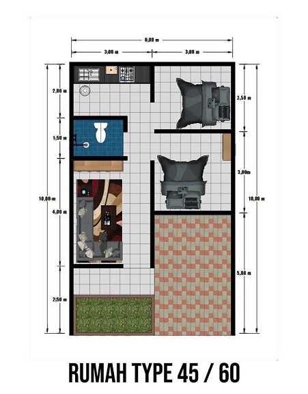 DesainTipe45_perumahan di bandung_PondokIndahSukamukti_Tahap2