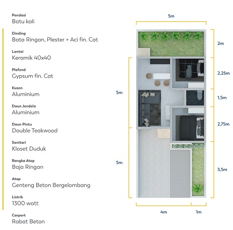 DenahRuangan_perumahan di bandung timur_GriyaSari