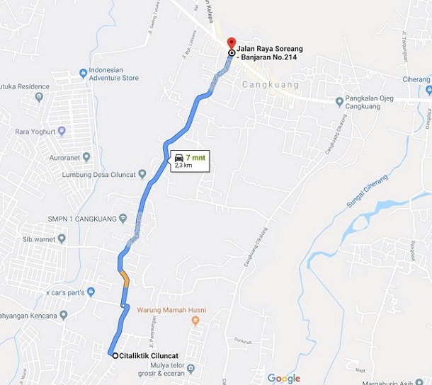 JarakKeJalanRaya_developer syariah bandung_KavlingDeIslamicVillage