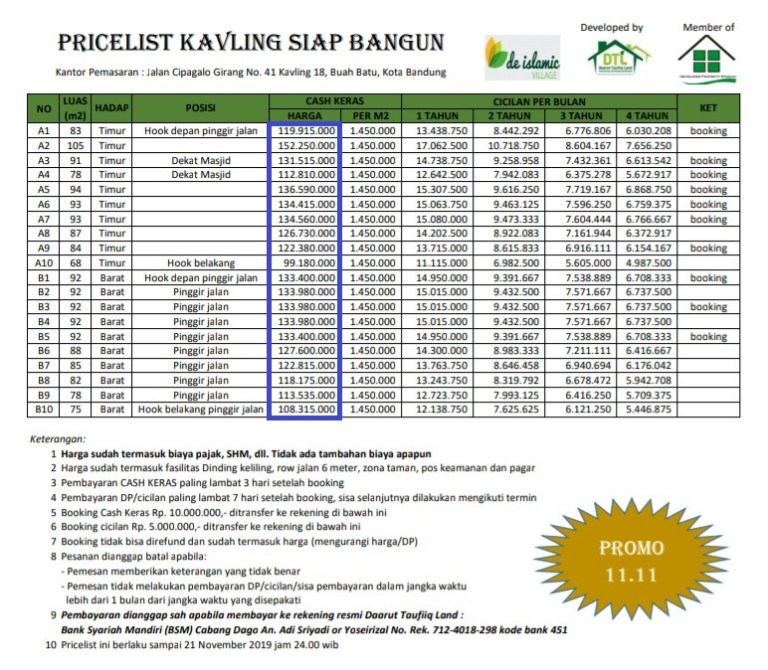 PriceListPromoNov_developer syariah di bandung_deIslamicVillage.jpg