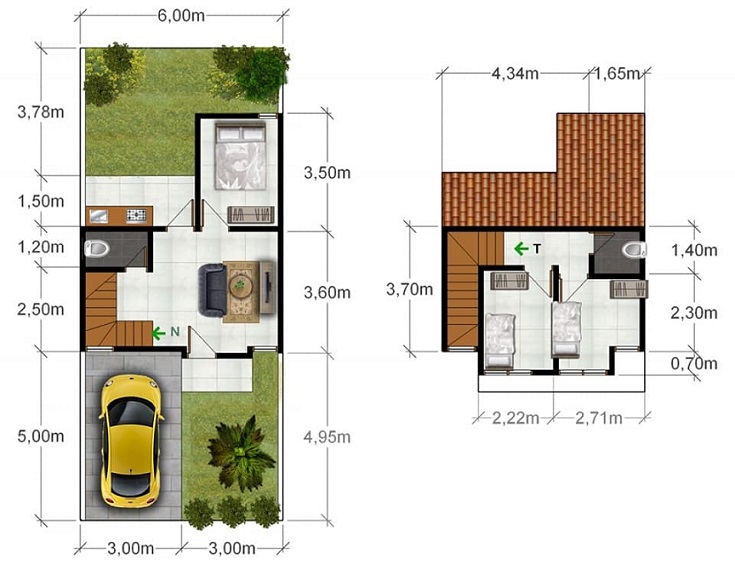 Denah Ruangan Butik Buah Batu Perumahan di Bandung