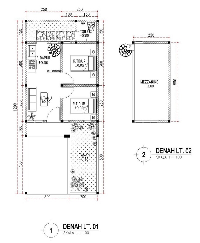 Denah Ruangan Tipe 30 Perumahan di Bandung Aster Village Ciwastra