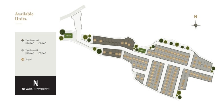 Site Plan Nevada Downtown Perumahan di Bandung